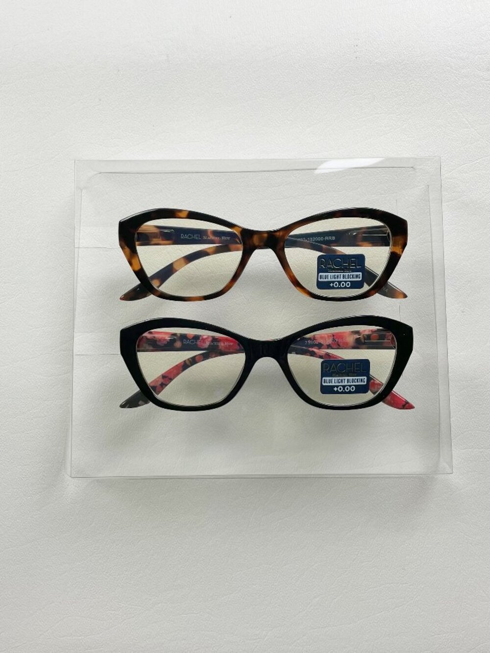 RACHEL Rachel Roy 2-Pack Blue Light Blocking Glasses  +0.00 Tortoise & Black NIB